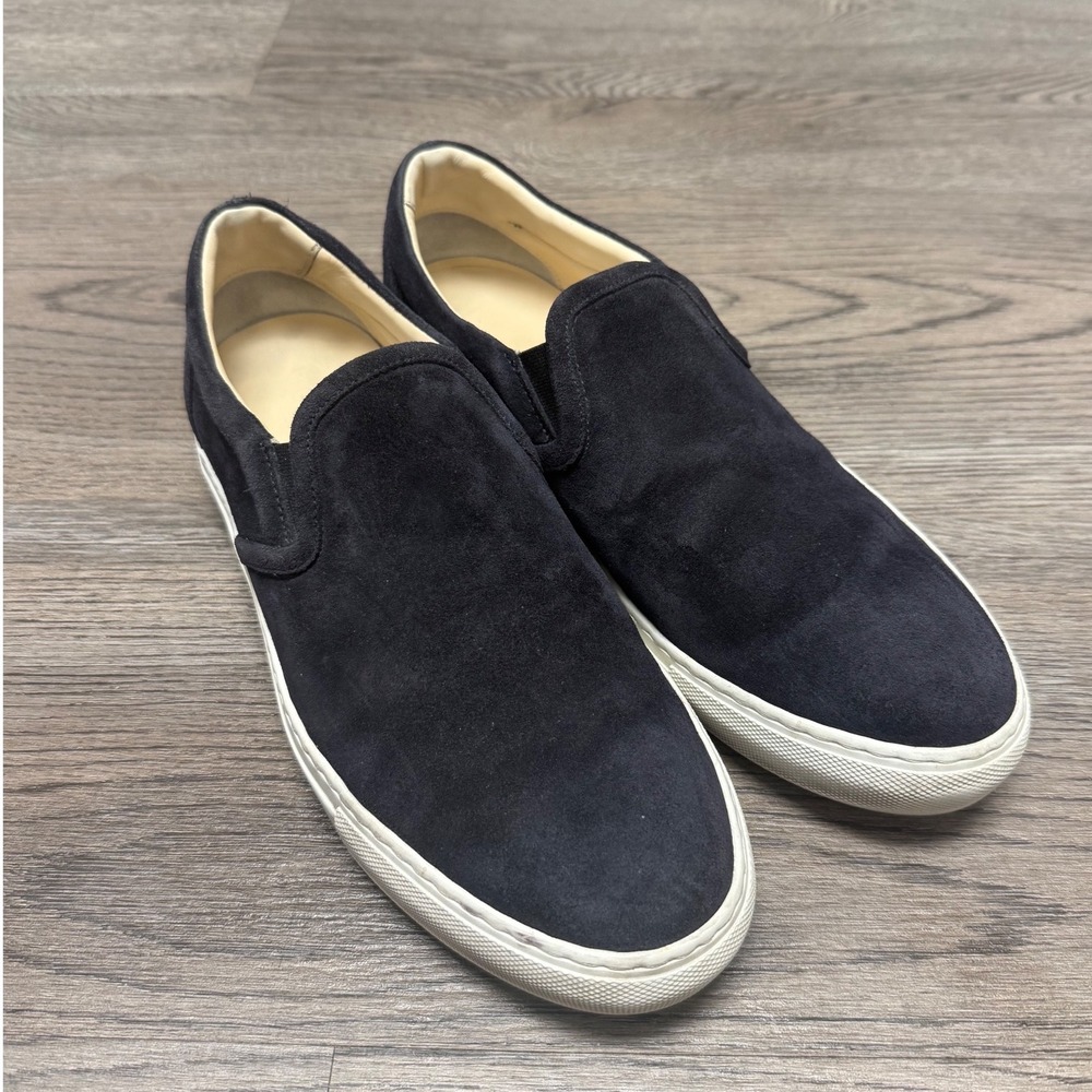 Gustin Navy Suede Slip On Sneakers Men's Size 8 Made in Italy Margom Sole